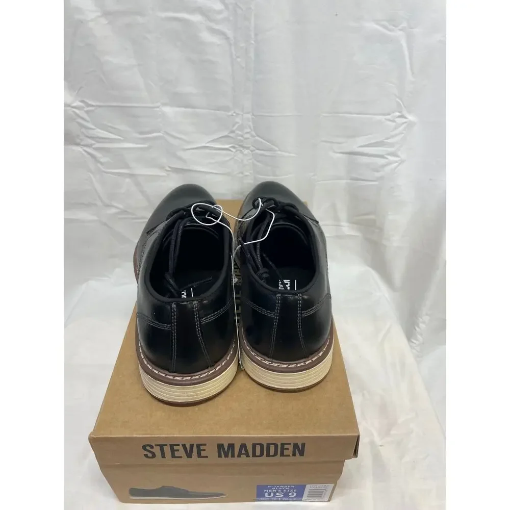 Steve Madden P Jansen Black Men’s Oxford Dress Shoes Size 9 New in Box